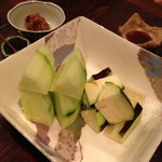 和食　貴山 - 水なすと加賀太きゅうり（７３０円）２０１３年５月（らるふの料理）