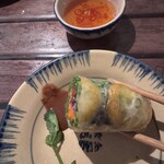 ヨヨナム - 野菜と金柑の生春巻きwithアーモンドソース