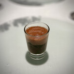 ブリアンス - 栗、グアンチャーレにほうれん草と、味わいが強い食材のスープ。
美味しいんだけど、なんとなくぼんやりしたお料理です(^^)