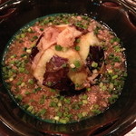 和食　貴山 - 丸茄子揚げ合鴨そぼろあんかけ（８４０円）２０１３年７月（らるふの料理）