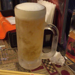 シルクロード・タリムウイグルレストラン - ビールグラスが凍ってます
