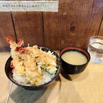 天丼ふじ - 海老天丼。