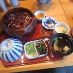 うなぎのしろむら 春日井 - 活うなぎひつまぶし特々上（吸い物を肝吸い変更）