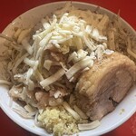 ラーメン鷹の目 江古田店 - 汁なし味噌(野菜、ショウガ、辛揚げ)