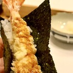 天婦羅 みやしろ - 車海老 天海苔巻き