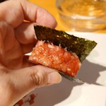 鮨やまか - ねぎとろ（鮪の頭肉をたたいた物）