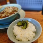 浅草 生田庵 - ライスに青かっぱ