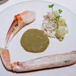 レストラン オオツ - 2026.1 加能ガニ（爪、腕、腹身）蟹味噌ソース