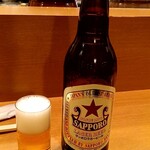 大野屋 和ちゃん - 先ずは赤星860円で喉を潤します