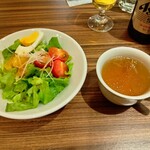 ラ フォンターナ - サラダセット、スープ