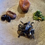 大正cafe - 「緑川さんが作る花豆煮、南高梅と蜂蜜の梅干し、キクラゲ」