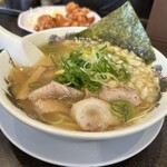 来来亭 京田辺店 - 塩ラーメン、柚子入り、玉ねぎ？いらない、チャーシュー美味い