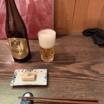 蕎家 佳 - エビスビール（中瓶）