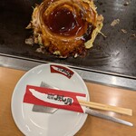 鶴橋風月 川西店 - 注文【お好み焼き】シーフード玉---出来上がり時