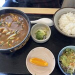 玉家 - カレーきしめん定食　大盛り