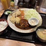 とんかつわか葉　 - ハンバーグ＆ヒレカツ定食 1,800円