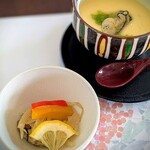 かき船 かなわ - 牡蠣の先付　牡蠣のエスカベッシュと、牡蠣の茶碗蒸し