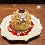 みつばちcoffee - 和栗モンブランパンケーキ