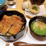 日本料理 山崎 - ⚫︎煮鰻の蒲焼丼 椿(一尾・大盛り)
      ⚫︎鰻真丈と肝のお椀