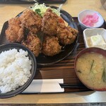 田島屋食堂 - 唐揚げ定食1100円