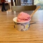 アトリエサンティ - ダブルジェラート（木苺とミルク）