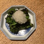 焼鳥 るい家 - 春菊焼き大根おろし掛け
