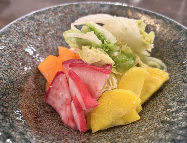 3種の麹漬の新香盛り