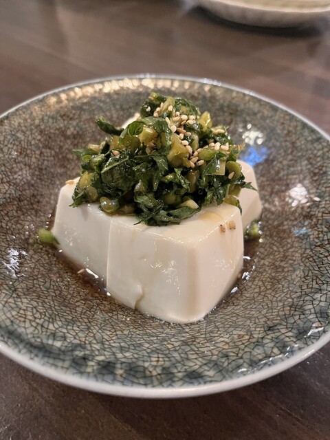 絹やっこ 青菜とごま油添え