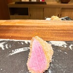 京町堀 なかむら - 群馬県あわ雪ポークの肩ロース ◎めちゃくちゃ美味しい！