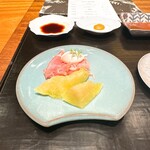 京町堀 なかむら - 生ハム マスカルポーネ メロン ◎