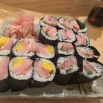 亀すし - トロ鉄火、トロたく、ネギトロ巻き