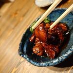 川万 - もつ焼き 570円