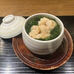 食堂こなん - 春菊と白子の茶碗蒸し