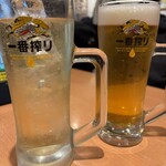 日高屋 - ドリンク写真:陸ハイボールと生ビールで、乾杯❗️