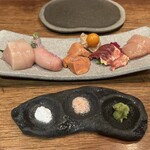 鶏一途 - 地鶏の刺身盛り合わせ（鶏一途）2025.6