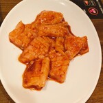 南大門 - 上ミノ。味噌だれがなんとも美味しい。そしてサクサクした食感。