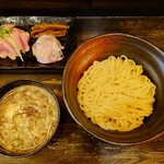 自己流ラーメン綿麺 - 鯵煮干しつけ麺