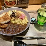 スパイス ファクトリー - 贅沢粗挽きキーマカレー、カツ トッピング