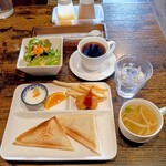 喫茶 マロン - 料理写真:ホットサンドモーニング