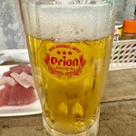 川かみ鮮魚 - せんべろ1杯目オリオンドラフト生