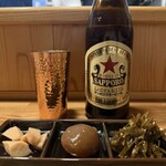 ジュッテンニイサン - ビール、お通し