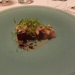 リストランテ カノフィーロ - 軽く炙った寒ブリ　水ダコと白菜　アンチョビ