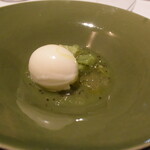 リストランテ カノフィーロ - 自家製ヨーグルトのジェラート　キウイのスープとジン