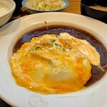 松屋 - 料理写真:チーズオムデミハンバーグ定食 1,320円