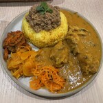 スパイスパレット - 料理写真:チキン＆キーマカレー