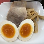 ラーメン もっけだの - 『ラーメン 朝食セット(ライス大盛・野菜マシマシ・背脂普通・ニンニクあり)＋A賞特典』のA賞特典