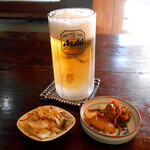 手造りほうとうあずま - 生ビール (中ジョッキ)…700円