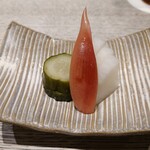 鳥さき - 甘酢漬け(きゅうり、みょうが、大根)