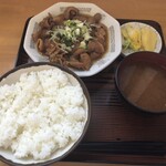 AS食堂 - もつ煮定食、もつ煮大盛り