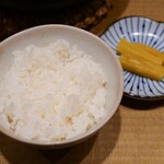 親鶏中華そば 綾川 - ご飯、漬け物